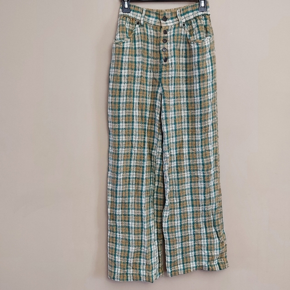 Urban Outfitters Kai Linen Plaid Baggy Pant - Picture 6 of 15